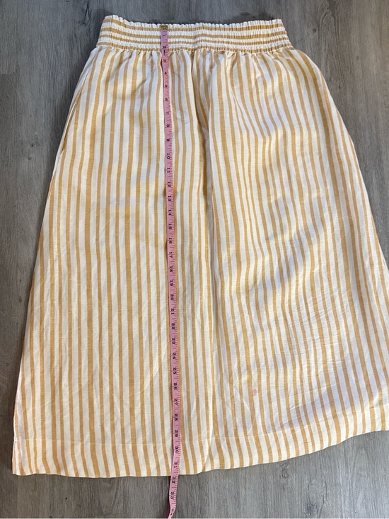 Madewell Dresses & Skirts - Madewell Yellow and White Striped Midi Skirt
